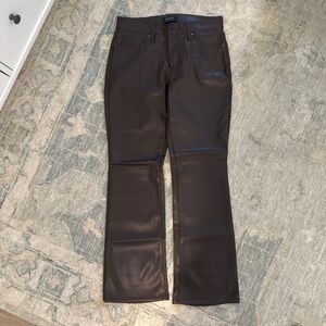 Brown leather pants